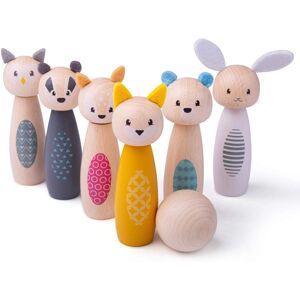 Bigjigs Toys Bosdieren Kegels - Houten Spel Bigjigs Toys Bosdieren Kegels - Houten Spel