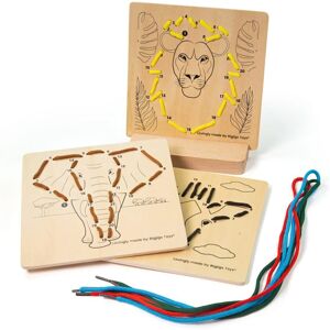 Bigjigs Toys Jungle Number Lacing Puzzle - 8 pcs Bigjigs Toys Jungle Number Lacing Puzzle - 8 pcs