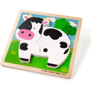 Bigjigs Toys Chunky Lift-Out Puzzle Cow - Wooden Toy for Toddlers Bigjigs Toys Chunky Lift-Out Puzzle Cow - Wooden Toy for Toddlers