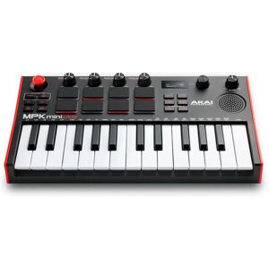 Akai MPK Mini Play Mk3 - Portable MIDI Keyboard with 25 Keys, Built-in Speaker, Black Akai MPK Mini Play Mk3 - Portable MIDI Keyboard with 25 Keys, Built-in Speaker, Black