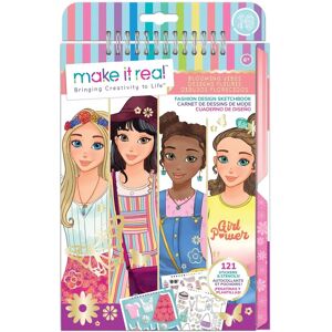 Make It Real Quaderno di Schizzi Vibes Fioriti per Bambini 8+ - Quaderno di Schizzi Make It Real Quaderno di Schizzi Vibes Fioriti per Bambini 8+ - Quaderno di Schizzi