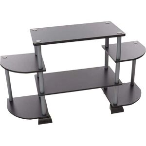 Furinno Turn-N-Tube Ronde Hoek TV Meubel - Zwart/Grijs Furinno Turn-N-Tube Ronde Hoek TV Meubel - Zwart/Grijs