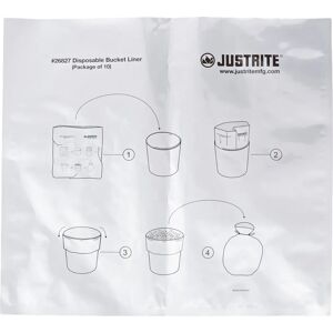 Saci de gunoi cu strat de aluminiu Justrite - 15L - Ignifuge Saci de gunoi cu strat de aluminiu Justrite - 15L - Ignifuge