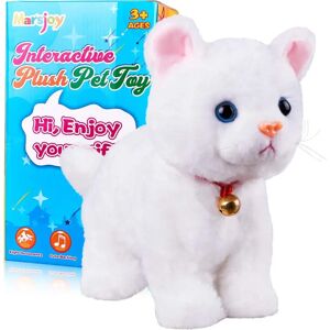 Marsjoy Chat en Peluche Blanc - Jouet en Peluche - Publicité Marsjoy Chat en Peluche Blanc - Jouet en Peluche - Publicité