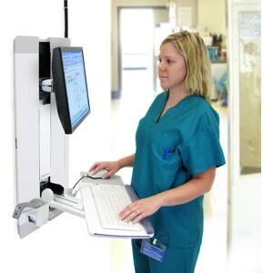 Ergotron White Vertical Lift - Patient Room - 24" - Vertical Lift Ergotron White Vertical Lift - Patient Room - 24" - Vertical Lift