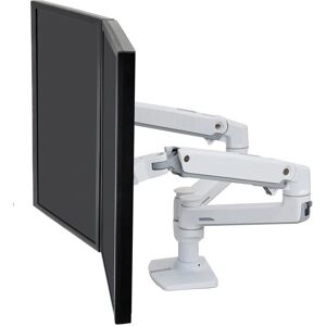 Ergotron LX Series 27-inch White Dual Monitor Mount - Desk Clamp Kit Ergotron LX Series 27-inch White Dual Monitor Mount - Desk Clamp Kit
