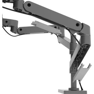 Ergotron Dark Grey Dual Monitor Mount - Adjustable & Ergonomic Ergotron Dark Grey Dual Monitor Mount - Adjustable & Ergonomic