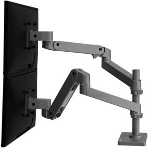 Ergotron Dunkelgrau Doppelmonitorhalter - Höhenverstellbar & Ergonomisch Ergotron Dunkelgrau Doppelmonitorhalter - Höhenverstellbar & Ergonomisch