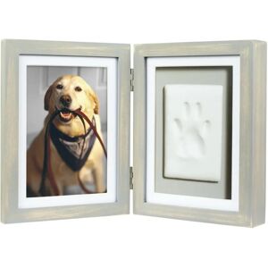 Pearhead Grey Pet Paw Print Frame - Memorial Photo Keepsake Pearhead Grey Pet Paw Print Frame - Memorial Photo Keepsake