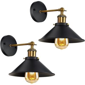 GOECO 2-Piece Vintage Wall Lamp E27 - Industrial Retro Style GOECO 2-Piece Vintage Wall Lamp E27 - Industrial Retro Style