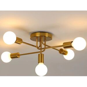 GOECO Gold 5-Light Industrial Pendant Lamp - Pendant Lamp GOECO Gold 5-Light Industrial Pendant Lamp - Pendant Lamp