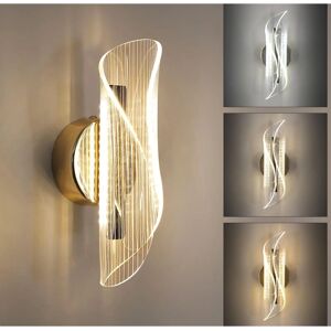 Comely 12W LED Wall Lamp Modern Tri-Color Aluminum Gold Interior Light Comely 12W LED Wall Lamp Modern Tri-Color Aluminum Gold Interior Light
