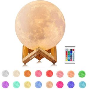 EXTSUD Volle Maan Lamp - 3D Lunar Nachtlamp, Afstandsbediening EXTSUD Volle Maan Lamp - 3D Lunar Nachtlamp, Afstandsbediening