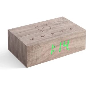 Gingko Flip Click Clock - Alarm Clock - Natural Wood - Sound Activated Gingko Flip Click Clock - Alarm Clock - Natural Wood - Sound Activated