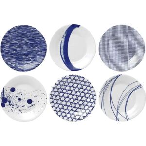 Royal Doulton Blue Porcelain Set - 6 Plates for Tapas/Dessert Royal Doulton Blue Porcelain Set - 6 Plates for Tapas/Dessert