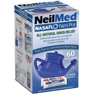 NeilMed NasaFlo Neti Pot with 50 Packets - Natural Sinus Relief NeilMed NasaFlo Neti Pot with 50 Packets - Natural Sinus Relief