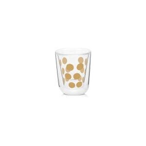 Zak! Designs Złote podwójne ściany filiżanki do kawy i herbaty - 75ml zestaw Zak! Designs Złote podwójne ściany filiżanki do kawy i herbaty - 75ml zestaw