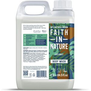 Faith In Nature Coconut Body Wash - 2.5 Litre - Natural, Vegan & Cruelty Free Faith In Nature Coconut Body Wash - 2.5 Litre - Natural, Vegan & Cruelty Free
