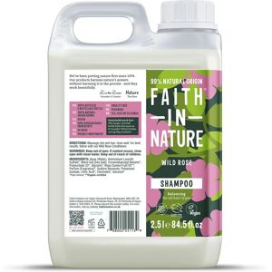 Faith In Nature Wild Rose Shampoo - 2.5L Refill - Natural, Vegan & Cruelty Free - Paraben And SLS Free Faith In Nature Wild Rose Shampoo - 2.5L Refill - Natural, Vegan & Cruelty Free - Paraben And SLS Free