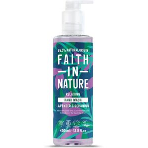 Faith In Nature Hand Wash Lavender Geranium - Organic Vegan - 400ml Faith In Nature Hand Wash Lavender Geranium - Organic Vegan - 400ml