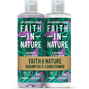 Faith In Nature Lavender & Geranium Shampoo & Conditioner Set - Natural, Vegan & Cruelty Free - 2 X 400ml - Normal To D Faith In Nature Lavender & Geranium Shampoo & Conditioner Set - Natural, Vegan & Cruelty Free - 2 X 400ml - Normal To D