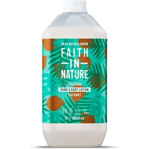 Faith In Nature Coconut Hand and Body Lotion - Organic, Hydrating - 5L Refill Faith In Nature Coconut Hand and Body Lotion - Organic, Hydrating - 5L Refill