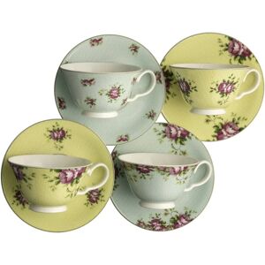 Aynsley China Archive Rose Teacups & Saucers Set - Teacups & Saucers Set Aynsley China Archive Rose Teacups & Saucers Set - Teacups & Saucers Set