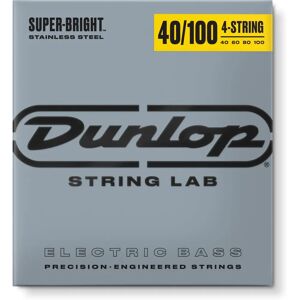 Dunlop Super Bright Stainless Steel Bass Strings - Bass Strings, Stainless Steel, Light, 40-100 Dunlop Super Bright Stainless Steel Bass Strings - Bass Strings, Stainless Steel, Light, 40-100