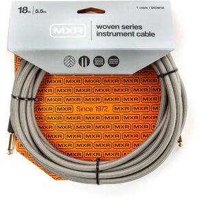 Dunlop MXR Vävda Kabel Silver 18ft - Instrumentkabel Dunlop MXR Vävda Kabel Silver 18ft - Instrumentkabel