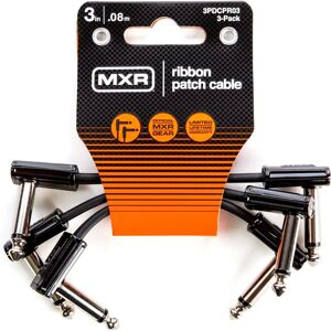 MXR 3 Inch Ribbon Patch Cable - 3 Pack - Black - 8cm - Patch Cable MXR 3 Inch Ribbon Patch Cable - 3 Pack - Black - 8cm - Patch Cable