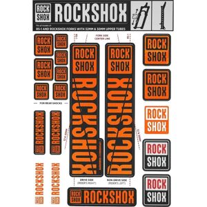 RockShox NE02 Orange Suspension Decal Kit - Front Forks RockShox NE02 Orange Suspension Decal Kit - Front Forks