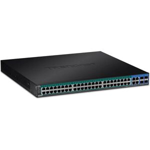 Hantera Gigabit Ethernet-switch Trendnet TPE-5048WS - 48 portar + 4 SFP - Rackmonterad - PoE+ - Svart Hantera Gigabit Ethernet-switch Trendnet TPE-5048WS - 48 portar + 4 SFP - Rackmonterad - PoE+ - Svart