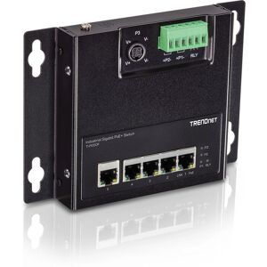 Trendnet TI-PG50F Unmanaged PoE Netzwerk-Switch - 5 Ports, Metall, Schwarz Trendnet TI-PG50F Unmanaged PoE Netzwerk-Switch - 5 Ports, Metall, Schwarz