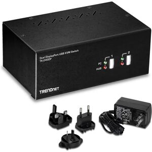 Trendnet TK-240DP KVM switch - Dual DisplayPort, 4K UHD, USB 2.0, Black Trendnet TK-240DP KVM switch - Dual DisplayPort, 4K UHD, USB 2.0, Black