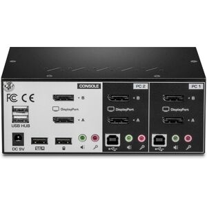 Trendnet TK-240DP KVM switch - Dual DisplayPort, 4K UHD, USB 2.0, Black Trendnet TK-240DP KVM switch - Dual DisplayPort, 4K UHD, USB 2.0, Black