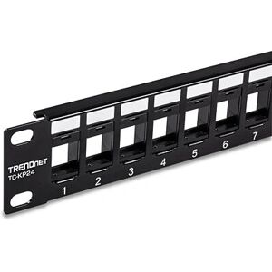 Trendnet TC-KP24 Black 24-Port Patch Panel - Patch Panel Trendnet TC-KP24 Black 24-Port Patch Panel - Patch Panel