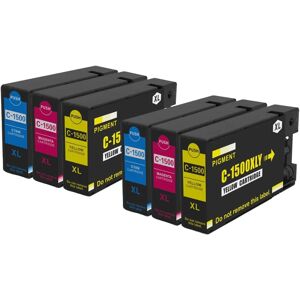 Ensemble de cartouches d'encre Go Inks PGI-1500 C/M/Y - Pack de 6 - Publicité Ensemble de cartouches d'encre Go Inks PGI-1500 C/M/Y - Pack de 6 - Publicité