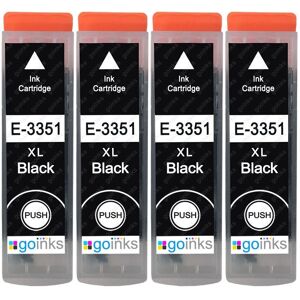 Cartouches d'encre noire Go Inks - Remplacement Epson T3351 - Publicité Cartouches d'encre noire Go Inks - Remplacement Epson T3351 - Publicité