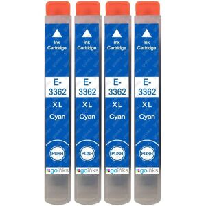 Cartouches d'Encre Cyan Go Inks - Epson T3362 - Pack de 4 - Compatible avec Expression Premium XP - Publicité Cartouches d'Encre Cyan Go Inks - Epson T3362 - Pack de 4 - Compatible avec Expression Premium XP - Publicité
