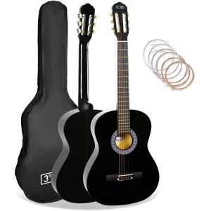 3rd Avenue 4/4 Classical Guitar Pack - Black, Nylon Strings & Bag 3rd Avenue 4/4 Classical Guitar Pack - Black, Nylon Strings & Bag