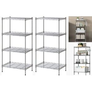 Black 2x 4 Tier Plastic Shelf - Storage Shelf Black 2x 4 Tier Plastic Shelf - Storage Shelf