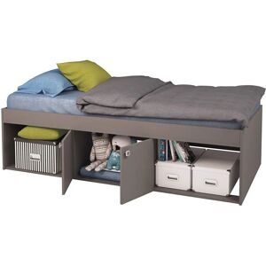 Kidsaw Grey Low Cabin Bed - Storage & Single Mattress Support Kidsaw Grey Low Cabin Bed - Storage & Single Mattress Support