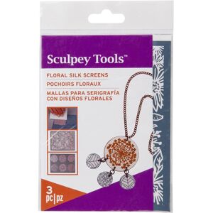 Stencils en soie Sculpey - Floral Bleu - Pour Décoration en Argile Polymère Stencils en soie Sculpey - Floral Bleu - Pour Décoration en Argile Polymère