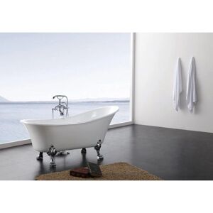 BAñera independiente Bernstein Paris - Blanco, patas cromadas o doradas BAñera independiente Bernstein Paris - Blanco, patas cromadas o doradas