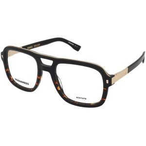 Dsquared2 D2 0087 WR7 Havana Unisex Eyeglasses Dsquared2 D2 0087 WR7 Havana Unisex Eyeglasses