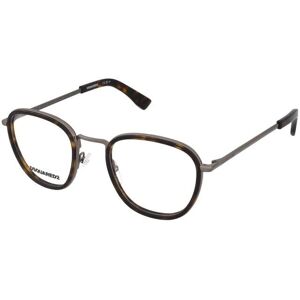 Dsquared2 D2 0076 086 Havana Square Metal Eyewear - Eyewear Dsquared2 D2 0076 086 Havana Square Metal Eyewear - Eyewear