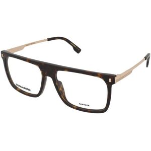 Dsquared2 D2 0122 086 Unisex Plastic Rectangular Eyeglasses - Eyewear Dsquared2 D2 0122 086 Unisex Plastic Rectangular Eyeglasses - Eyewear