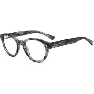DSQUARED2 D2 0131 Grey Horn Round Eyewear Frames - Eyewear Frames DSQUARED2 D2 0131 Grey Horn Round Eyewear Frames - Eyewear Frames
