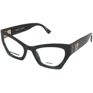 Dsquared2 D2 0133 6AK Vintage '70s Style Green Eyeglasses - Eyeglasses Dsquared2 D2 0133 6AK Vintage '70s Style Green Eyeglasses - Eyeglasses