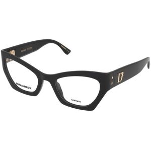 Dsquared2 D2 0133 807 Black Vintage Eyeglasses - Eyeglasses Dsquared2 D2 0133 807 Black Vintage Eyeglasses - Eyeglasses